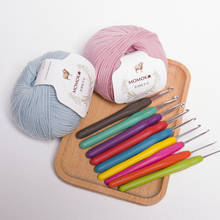 Agulhas de crochê de alumínio com cabo de plástico multicolorido, 9 unidades, conjunto de agulhas de tricô, suéter de fio de 2.0-6.0mm, ferramentas artesanais de tecer 2024 - compre barato