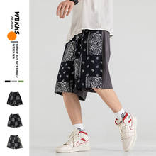 2021 Summer Men Spliced Casual Five-Cropped Pants Fashion Loose Shorts 2024 - buy cheap