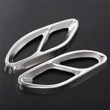 Stainless steel Car Exhaust Pipe Tail Cover Trim For Mercedes Benz E-Class W213 W205 GLC A180 A200 W176 2015 2016 2017 AMG 2024 - buy cheap