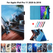 For iPad Pro 11 2020 Case Magnetic PU Leather Cartoon Stand Wallet Tablet Case for New iPad Pro 11 2nd Gen 2020 Cover 2018 + Pen 2024 - buy cheap