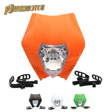 Farol universal para motocicleta, à prova d'água, 12v, 35w, motocross 2024 - compre barato