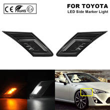 2X Smoke For Toyota GT86 FT-86 Scion FR-S LED Side Marker Light Turn Signal Lamp(Amber)LED Running light/Position light(white) 2024 - buy cheap