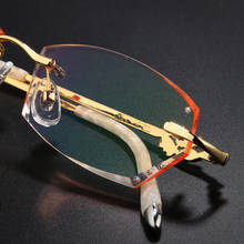 Rimless Eyeglasses Diamond Trimming Eye Glasses for Women Beautiful Temperament Prescription Glasses Myopia Hyperopia 131 2024 - buy cheap
