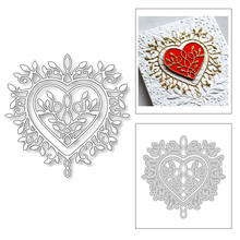 2020 New Valentine Heart Edge Embossing Background Lace Metal Cutting Dies For Scrapbooking Greeting Card Album Making no stamps 2024 - buy cheap