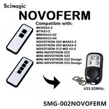 2x Garage Door Opener Remote Control 433MHz for NOVOFERM NOVOTRON 502 MAX43-2 / 504 MAX43-4 / 512 MIX 43-2 remote command 2024 - buy cheap