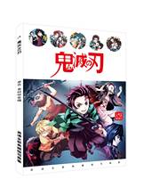 Colección de pintura de tapa dura Anime Demon Slayer Kimetsu no Yaiba, libro de dibujo, Postales, Pegatinas, Anime alrededor 2024 - compra barato