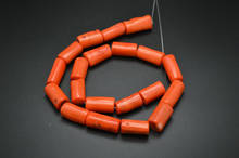 5 strands Popular Small Size 15~20mm length Orange color Sea Bamboo Coral Tube Cylinder Shape Stone Loose Beads DIY Jewelry 2024 - buy cheap