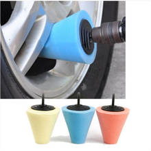 Almofada de polimento de espuma para pneu de carro, polidor de roda, ferramenta de polimento em cone 2024 - compre barato
