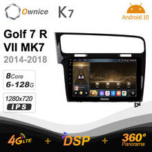 Ownice K7 6G+128G Car Radio for Volkswagen Golf 7 R VII MK7 2014 - 2018 android 10.0 BT 5.0 Atmosphere Lamp 360 4G LTE 1280*720 2024 - buy cheap