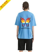 2021 White t shirts butterfly men s cotton Loose HipHop tees printing Short sleeve spring summer T-Shirt Fashion Casual tops 2024 - buy cheap