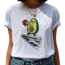 Summer T Shirts Women Avocado Vegan Funny T-Shirt Cute 90s Harajuku Tshirt Casual Streetwear Short Sleeve Female Top Clothing 2024 - buy cheap