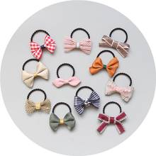 Various 11/12pcs/set 5cm Toddlers Kids Hair Bows Elastic Hair Bands Ties Rope Pigtail Holder Girls Hair Accessories Headdress 2024 - buy cheap