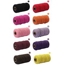 macrame rope 3mm x 100m DIY Decorative Warp Cotton for Knitting Crafts, macrame cord,Hand-woven cotton thread, rope,jute, cuerda 2024 - buy cheap
