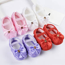 Baby Girl Shoes Ribbon Bow First Walkers Princess Baby Shoes Rose Flowers Bow Newborn Soft Anti-slip for infant Girls 2024 - buy cheap