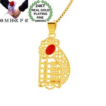 OMHXFC Jewelry Wholesale PN430 European Fashion Hot Fine Woman Girl Party Birthday Wedding Gift Abacus 24KT Gold Pendant Charm 2024 - buy cheap