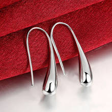 Silver drop earrings fashion jewelry teardrop/waterdrop/raindrop dangle earrings female fashion creative hook earrings 2024 - buy cheap
