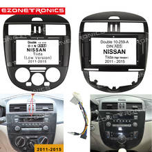 Marco de DVD para coche, 2Din, 1Din, adaptador de montaje de Audio, Panel embellecedor de salpicadero, 9 ", para NISSAN Tiida 2011, 12, 13, 14, 15, reproductor de Radio 2024 - compra barato