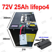 GTK lithium 72v 25ah lifepo4 battery deep cycle with BMS for 1500w 3000w bicycle bike scooter Go Cart vehicle +5A charger 2024 - buy cheap