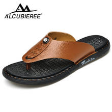 ALCUBIEREE New Arrival Summer Men Flip Flops High Quality Beach Sandals Non-slip Male Slippers Zapatos Hombre Casual Shoes Men 2024 - buy cheap