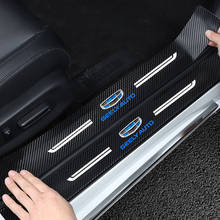 4Pcs For GEELY Auto Stickers Strip Anti Scratch Door Sill Protector Carbon Fiber Auto Threshold Protection Bumper Film Sticker 2024 - buy cheap