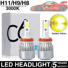 LKT-bombillas Led para faros delanteros de coche, 1 unidad, C6, H1, H3, H7, H4, 880, H11, HB3, 9005, HB4, 9006, H13, 6000K, 72W, 12V, 7200LM 2024 - compra barato