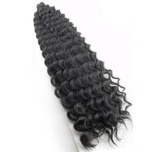 20 Inch 80g Synthetic Pre Stretched Deep Wave Crochet Hair Yaki Ombre Braiding Hair Low Temperature Fiber Extensions for Women 2024 - buy cheap