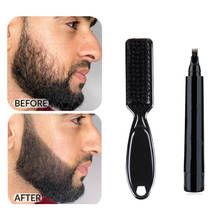 New Hot sale Beard Pen Beard Filler Pencil And Brush Beard Enhancer Waterproof Moustache Coloring Shaping Tools Hair Pencil 2024 - buy cheap