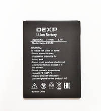 Nova bateria de celular 3.7v de alta qualidade, 2000mah, para dexp ixion es550 es 550 2024 - compre barato