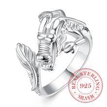 Simple Fashion Cool Dragon Adjustable Silver Ring For Men Women 925 Sterling Silver Finger Thumb Rings Anillos Party Jewelry 2024 - buy cheap