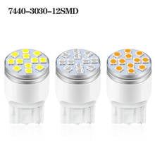 100X T20 W21W Белый 1157 BAY15D 1156 BA15S 3030LED 12SMD автоматический стоп-сигнал поворота стояносветодиодный резервный Клин задний светильник рь задний фонарь 2024 - купить недорого