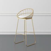 Simple bar stool wrought iron bar chair golden high chair chair lounge chair Nordic bar chair bar stool 2024 - buy cheap