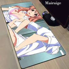 Mairuige Sexy Ass Anime Big Eyes Girl Extra Large Gaming Mouse Pad Anti-slip Natural Rubber PC Table Mat with Locking Edge 2024 - buy cheap