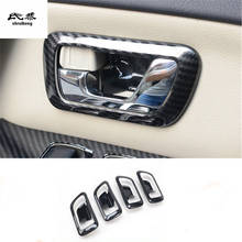 4 шт./лот ABS углеродное волокно зерна межкомнатные двери встряхивание handshandle чаша украшение крышка для 2012-2018 Mitsubishi Pajero V97 V93 2024 - купить недорого