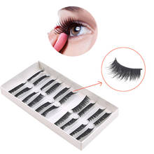 10 Pair/Box Eyelashes 3D Artificial Fiber Long Lasting Lashes Women Volume Eyelashes Extension False Eyelashes 2024 - buy cheap