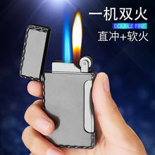 New Free Fire Torch Turbo Lighter Metal Flint Straight Jet Windproof Gas Lighter Double Flame Butane Cigar Cigarette Lighters 2024 - buy cheap