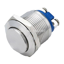 19mm High Flat Head Momentary Normal Open Nickel Plated Brass Electrical Switch 2024 - buy cheap