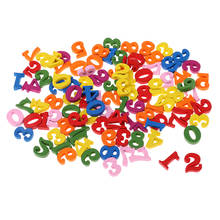100Pcs Rainbow 0 To 9 Wood Numbers For Preschool Kids Math Learning Counting Toy 2024 - buy cheap