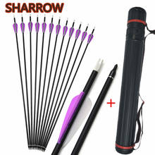 12pcs 30" Archery Carbon Arrows Spine 500 Carbon Arrow Target Tips Nocks Shooting Target Practice Arrows For Archery Accessories 2024 - buy cheap