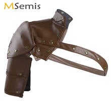 Adult Cosplay Steampunk Single Shoulder Armor Adjustable Leather Body Chest Harness Belt Gothic Metal Rivet Strap Armour Costume 2024 - buy cheap