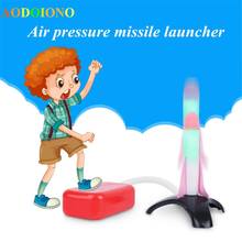 Детская пневматическая ракетка, шаговый насос, детская игрушка для ног, ракета со светодиодной подсветкой, для родителей и детей 2024 - купить недорого