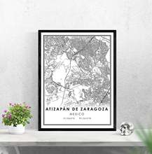 Atizapan de Zaragoza Mexico map | Atizapan de Zaragoza city map print poster canvas 2024 - buy cheap