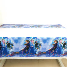 Toalha de mesa descartável para crianças, frozen, 2 suprimentos para festa de aniversário de crianças, anna e elsa, 1 peça 2024 - compre barato