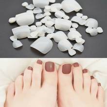 Acrylic Toe Nails Tips Natural White Clear Foot Fake Nails Manicure Art Decoration Fashion Easy To Use Nail Accessories 2024 - buy cheap