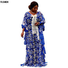 African Dresses for Women Plus Size African Clothes Dashiki Lace Embroidery Flower Robe Boubou Africain Clothing Africa Dress 2024 - buy cheap