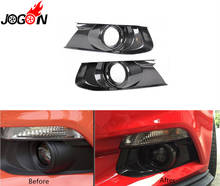 100% Carbon Fiber Front Bumper Fog Light Bezel Cover Trim For Ford Mustang GT 2015 - 2017 2024 - buy cheap