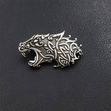 1pcs  Retro Europe  Wolf Head Brooch Unisex Animal Suit Collar Pin  Brooches 2024 - buy cheap