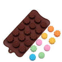 15 Holes Silicone Rose Flower Chocolate Cake Soap Mold Baking Ice Tray Mould Molds For Soap Candle Making Handmade Kitchen Tools 2024 - buy cheap