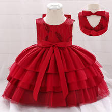 2021 Winter Christmas Baby Girl Dress Baptism Dress For Girl Clothes Backless Princess Child 1st Birthdays Dresses 3-24 Month 2024 - buy cheap