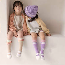 Kids Anti Slip Knee High Socks Children Toddler Girls Boys Summer Spring Cotton Cute Stripe Long Sock Baby Accessories Fashion 2024 - buy cheap