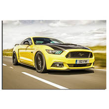 1 peça de pintura em tela ford mustang músculo do carro hd poster de arte da parede impressão de imagens para sala de estar 2024 - compre barato